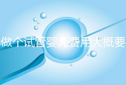 做個(gè)試管嬰兒費(fèi)用大概要多少（做個(gè)試管嬰兒費(fèi)用大概要多少錢(qián)）