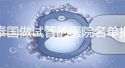 泰國做試管的醫(yī)院名單揭曉，一覽頂尖機構(gòu)，輕松幫你選擇！